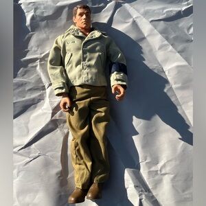 Action Man Vintage figure UK GI Joe army man fully clothed desert khaki